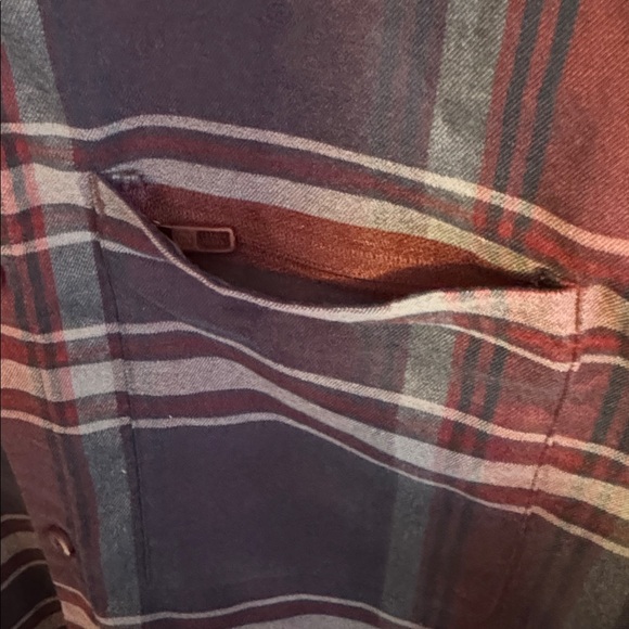 Like new mens size Large Lululemon, light flannel plaid dress shirt. - Picture 5 of 5